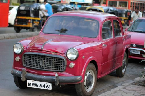 Automobilis, Vintage, Senas, Indija, Mumbajus, Kelionė