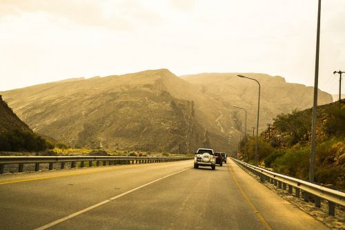 Automobilis, Gatvė, Kelionė, Oman, Nizwa, Jebel Akhdar