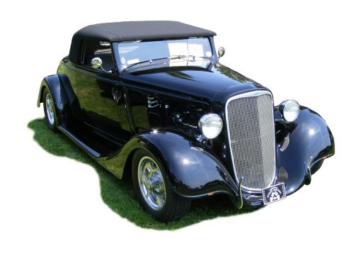 Automobilis, Oldtimer, Chevrolet, Kabrioletas, Kabrioletas, 1934, Juoda, Vintage, Automobilis, Restauravimas, Atkurta, Chev