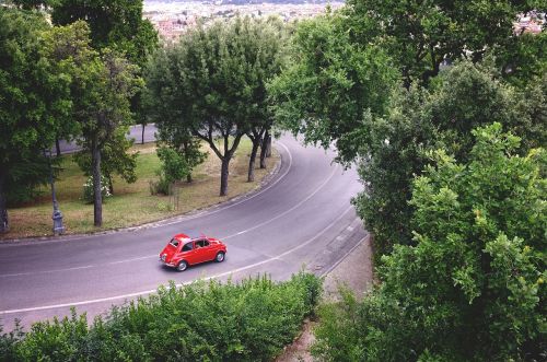Automobilis,  Raudona,  Kelias,  Vaizdas,  Florencija,  Italija