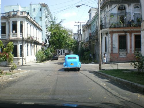 Automobilis, Mėlynas, Kuba, Havana