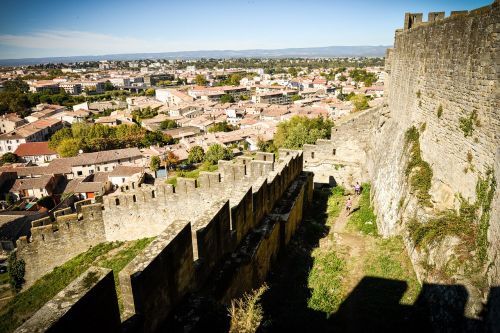 Carcassonne, Viduramžių, Aude, Katerio Šalis, Viduramžių Pilis, Paminklas, Viduramžių Miestas, Važiuoklės, France, Miestas, Turai, Pilis
