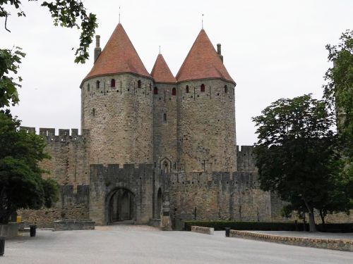 Carcassonne, Viduramžių Miestas, Porte Narbonnaise, Turai, Paminklas