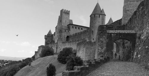 Carcassonne, France, Viduramžių Miestas, Porte Daude, Įėjimas