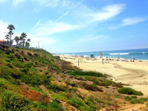 Karlsbado Paplūdimys, San Diego, Kalifornijos Paplūdimys, Vandenynas, Vasara, Atostogos