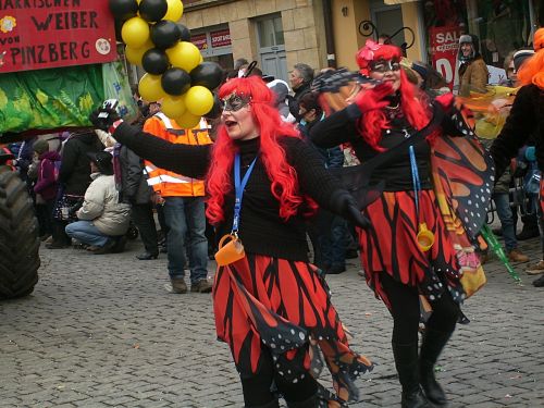 Karnavalas, Švenčia Pirmadienį, Paradas, Raganos, Forchheim, Bavarija
