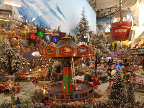 Karuselė, Sniegas, Kalėdos, Kalėdiniai Dekoracijos