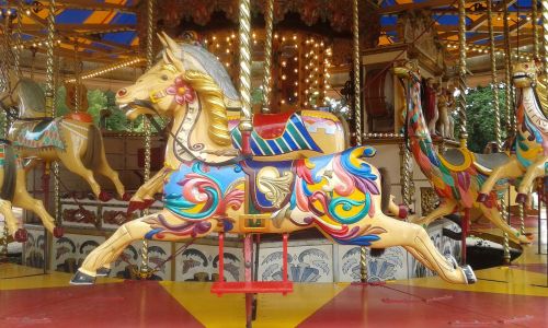 Karuselinis Arklys, Viktorijos Karuselė, Važiuoti, Vintage, Tradicinis, Apvažiavimas