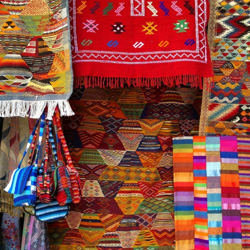 Kilimas, Marokas, Spalvos, Tekstilė