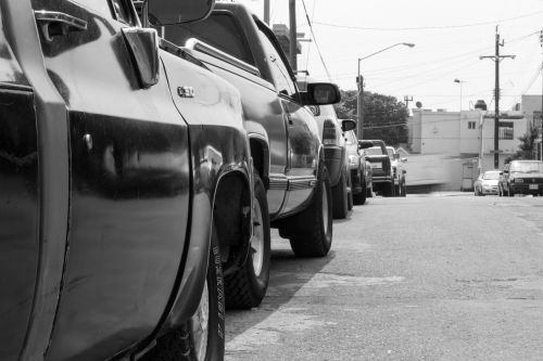 Automobiliai, Gatvė, Juoda Ir Balta, Gatvių Fotografija, Monterėja, Meksika