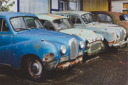 Automobiliai, Senas, Vintage, Klasikinis, Rūdys, Automobilių Stovėjimo Aikštelė