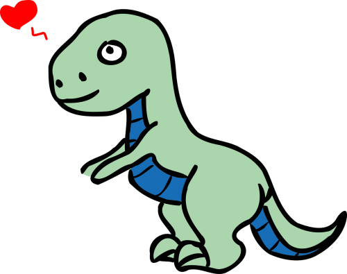 Animacinis Filmas, Dino, Dinozauras, Dinozaurai, Doodle, Meilė, Tironozuras, Nemokama Vektorinė Grafika