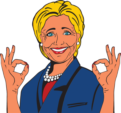 Animacinis Filmas, Garsenybė, Komiksas, Moteris, Hillary Clinton, Politikė, Portretas, Kandidatas Į Prezidentus, Moteris, Nemokama Vektorinė Grafika