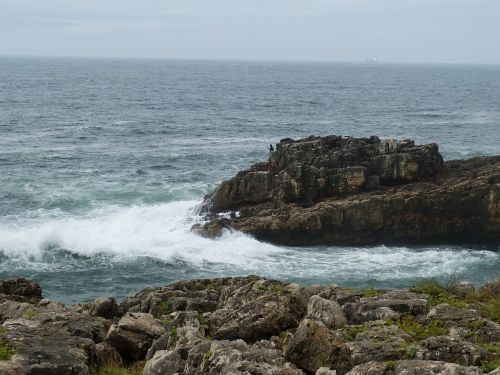 Cascais, Portugal, Rokas, Jūra, Kranto, Banga, Атлантический, Šventė, Žvejys, Žuvis, Angelas, Žvejyba, Vyras