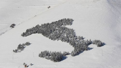 Castelluccio, Italy, Norcia, Sniegas, Kalnas