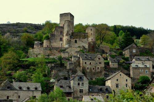 Pilis, Aveyron, Belcastel, Viduramžių, Kaimas