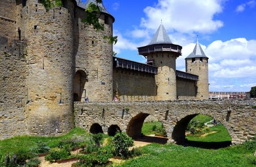 Pilis, Viduramžių, Carcassonne, France, Tvirtovė, Architektūra, Bokštas, Viduramžiai, Bokštai, Turizmas, Paminklai, Rūmai, Tiltas, Istorinis