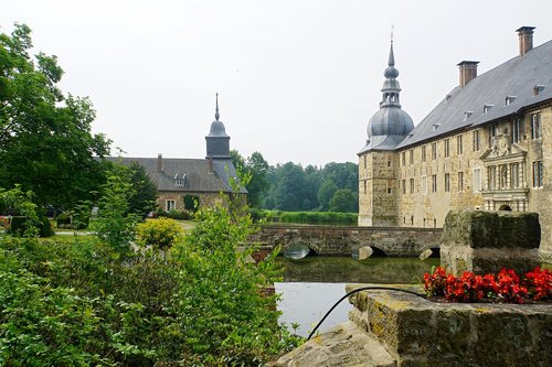 Pilis,  Wasserschloss,  Lembeck,  Dorstene,  Recklinghausen,  Muziejus,  Lankytinos Vietos,  Vokietija,  Romantiškas