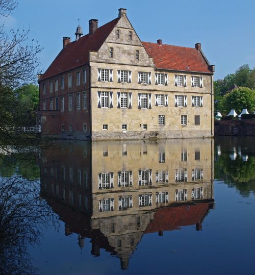 Pilis, Münsterland, Burg Hülshoff, Isserburgas, Havixbeck, Droste-Hülshoff