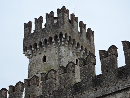 Pilis, Torre, Sirmione, Sienos, Fortifikacija, Viduramžiai, Italy