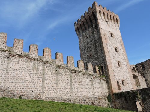 Pilis, Torre, Viduramžių Sienos, Fortifikacija, Dangus, Este, Italy