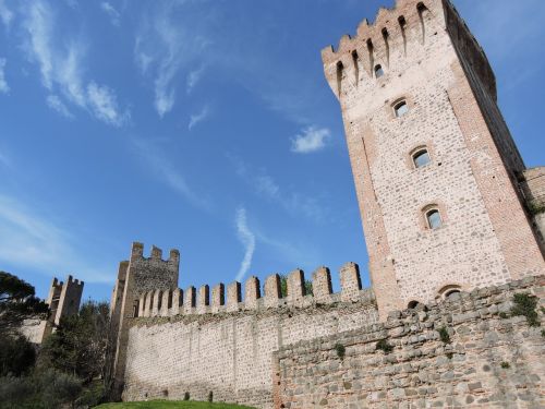Pilis, Torre, Viduramžių, Sienos, Fortifikacija, Dangus, Este, Italy
