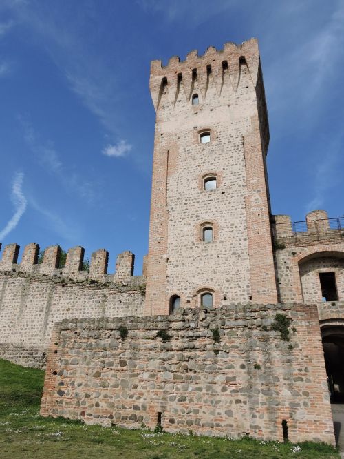 Pilis, Torre, Viduramžių, Sienos, Fortifikacija, Dangus, Este, Italy