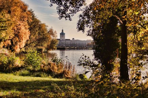 Pilis Charlottenburg, Pilies Parkas, Berlynas, Ruduo, Schlossgarten, Pilis, Parkas, Ežeras