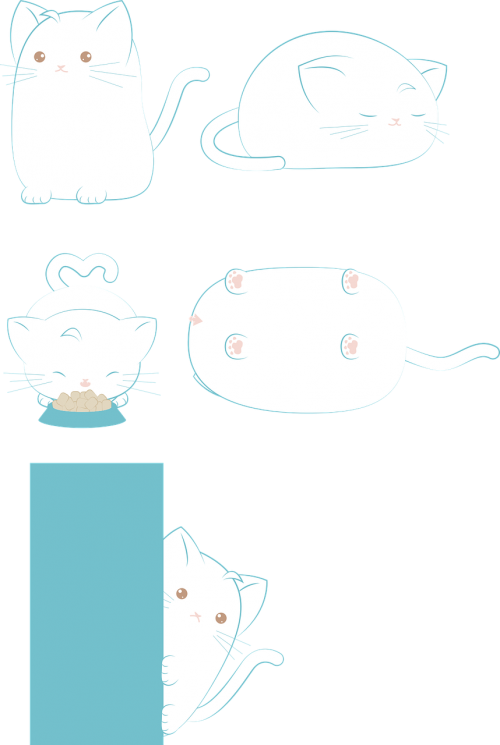 Katė, Balta Katė, Balta, Gyvūnas, Nemokama Vektorinė Grafika