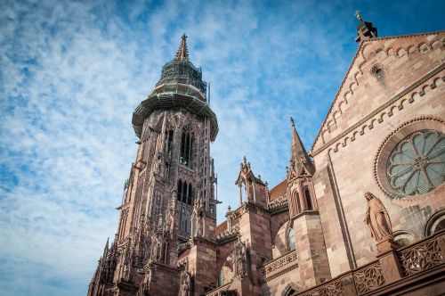 Katedra, Freiburgas, Gotika, Bažnyčia, Bokštas, Istorinis, Paminklas