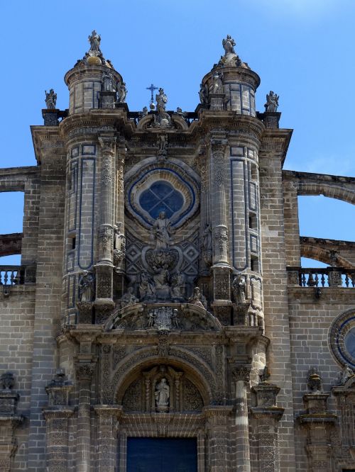 Katedra, Fasadas, Apvalus Langas, Filigranas, Architektūra, Andalūzija, Jerez