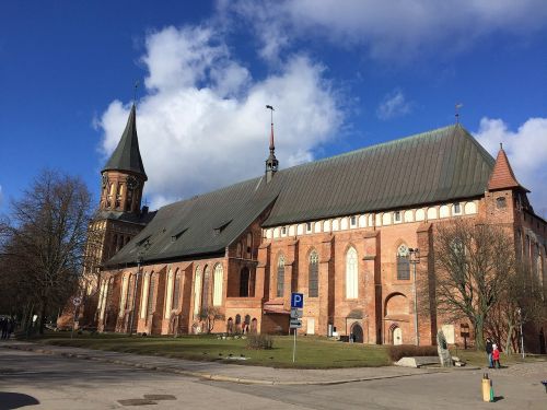 Katedra, Kanto Sala, Struktūra, Pavasarį Kaliningrade