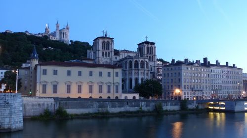 Katedra, St John, Bazilika, Fourviere, Saone, Aušra, Romanas, Lyon, Primatial, Gotika