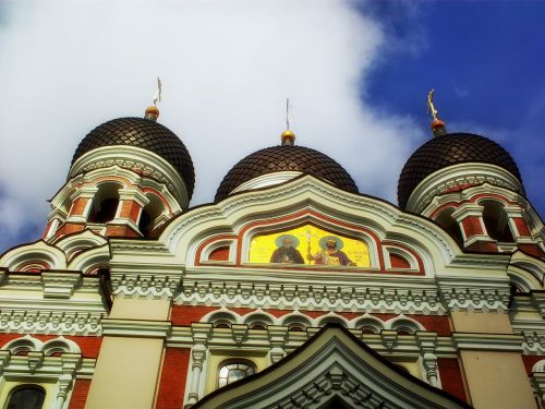 Katedra, Tallin, Estonia, Bažnyčia, Religija, Tikėjimas, Bokštai, Kupolai, Architektūra, Dangus, Debesys, Hdr, Malda, Garbinimas