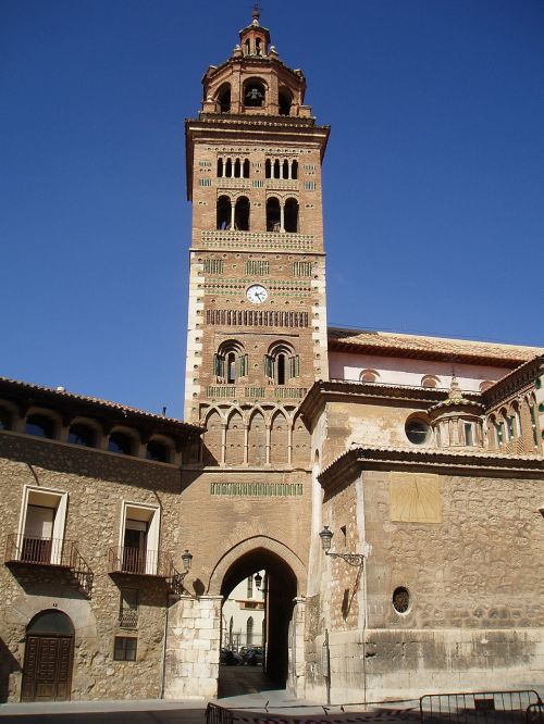 Katedra, Bažnyčia, Bokštas, Bažnyčios Laikrodis, Santa María De Teruel, Laikrodzio Bokstas, Saulės Laikrodis, Ispanija