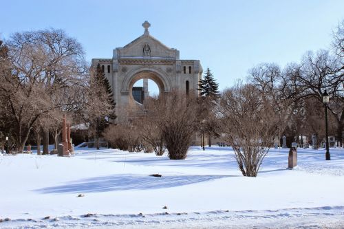 Katedra,  Griuvėsiai,  St Boniface Katedra,  Vinipegas,  Manitoba,  Kanada,  Istorinis,  Bažnyčia,  Orientyras,  Religija,  Krikščionybė,  Architektūra,  Žiema