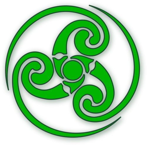 Keltų, Simbolis, Modelis, Sūkurys, Žalias, Nemokama Vektorinė Grafika