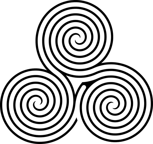 Keltų, Spiralė, Trigubas, Ornamentas, Dekoratyvinis, Labirintas, Apdaila, Nemokama Vektorinė Grafika