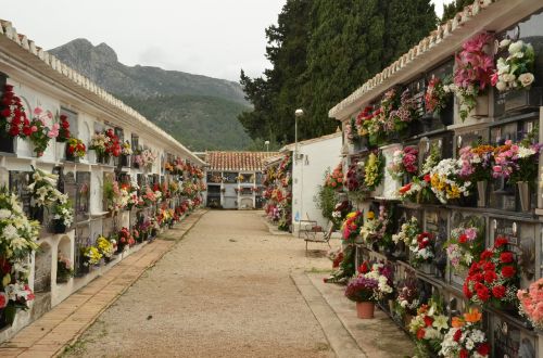 Kapinės, Kapas, Siena, Visų Šventųjų Diena, Ispanija, Gėlės, Paminėti
