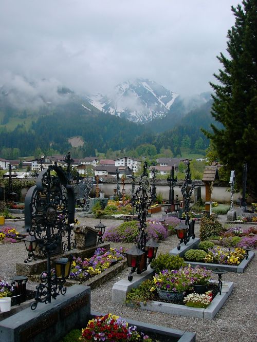 Kapinės, Tyrol, Kirsti, Kalvotas Geležis, Menas, Kapas, Kapai, Alpių Panorama, Kalnai, Panorama