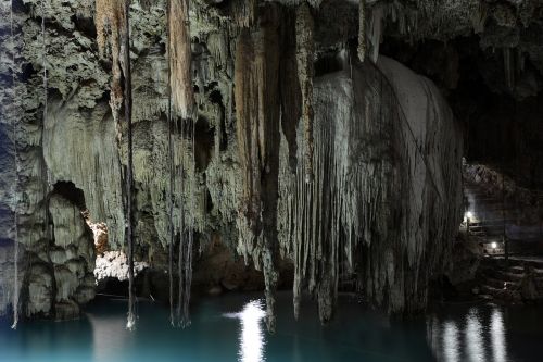 Cenote, Urvas, Grote, Meksika, Yukatanas, Kalkių Akmens Skylė, Gėlo Vandens, Stalaktitai, Gamta, Centrinė Amerika