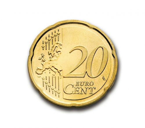 Centas, 20, Euras, Moneta, Valiuta, Europa, Pinigai, Turtas, Verslas, Finansai, Pelnas, Pajamos, Bankas, Indėlis, Paskata, Investicijos
