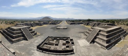 Centrinė Amerika, Meksika, Teotihuacanas, Panorama, Kelionė, Panoraminis Vaizdas, Architektūra, Kraštovaizdis