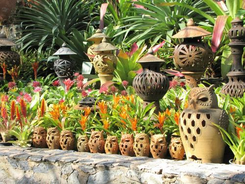 Keramika, Nong Nooch Sodas, Atogrąžų Sodas, Dekoratyvinė Keramika, Sodo Skulptūra, Gėlės, Arboretum, Parkas