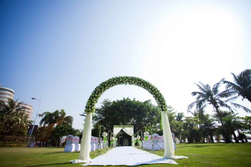 Ceremonijos Paviljonas, Vestuvės, Balta Ir Žalia