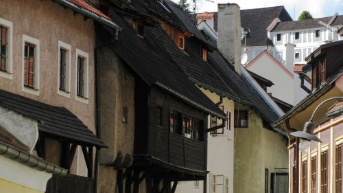 Cesky Krumlov, Český Krumlov, Stogai, Seni Namai, Miestas, Senamiestis