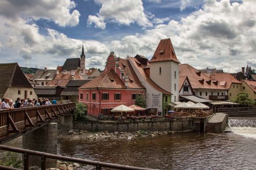 Český Krumlov, Čekijos Respublika, Architektūra, Miestas, Unesco, Istorija, Upė, Tiltas