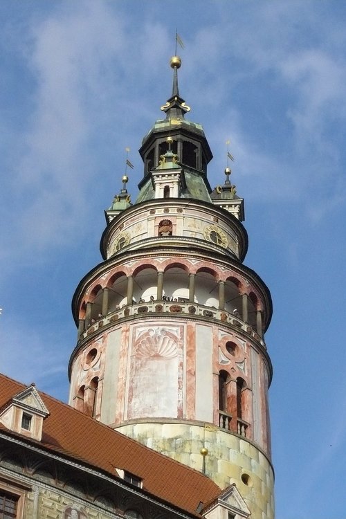 Češký Krumlov,  Bažnyčia,  Bokštas,  Čekijos