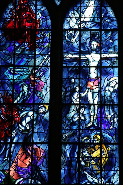 Chagall, Langas, Mozaika, Krikščionis, Bažnyčia, Religija, Mėlynas, Katalikų, Orientyras, Europa, Spalvos, Stiklas, Šiuolaikiška, Marc, Religinis, Krikščionybė, Biblija, Biblinis, Katedra, Meno, Vitražas