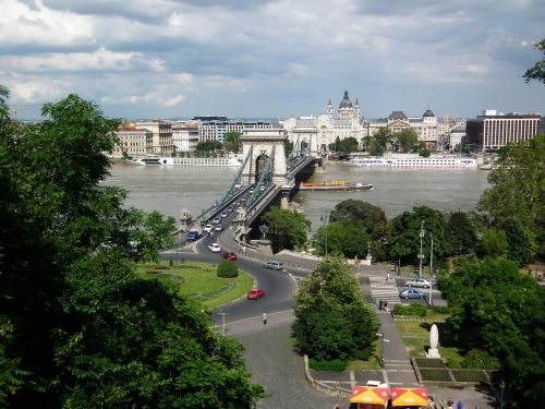 Grandinės Tilto Budapest, Budapešto Tiltai, Architektūra, Tiltas, Budapest, Grandinės Tiltas